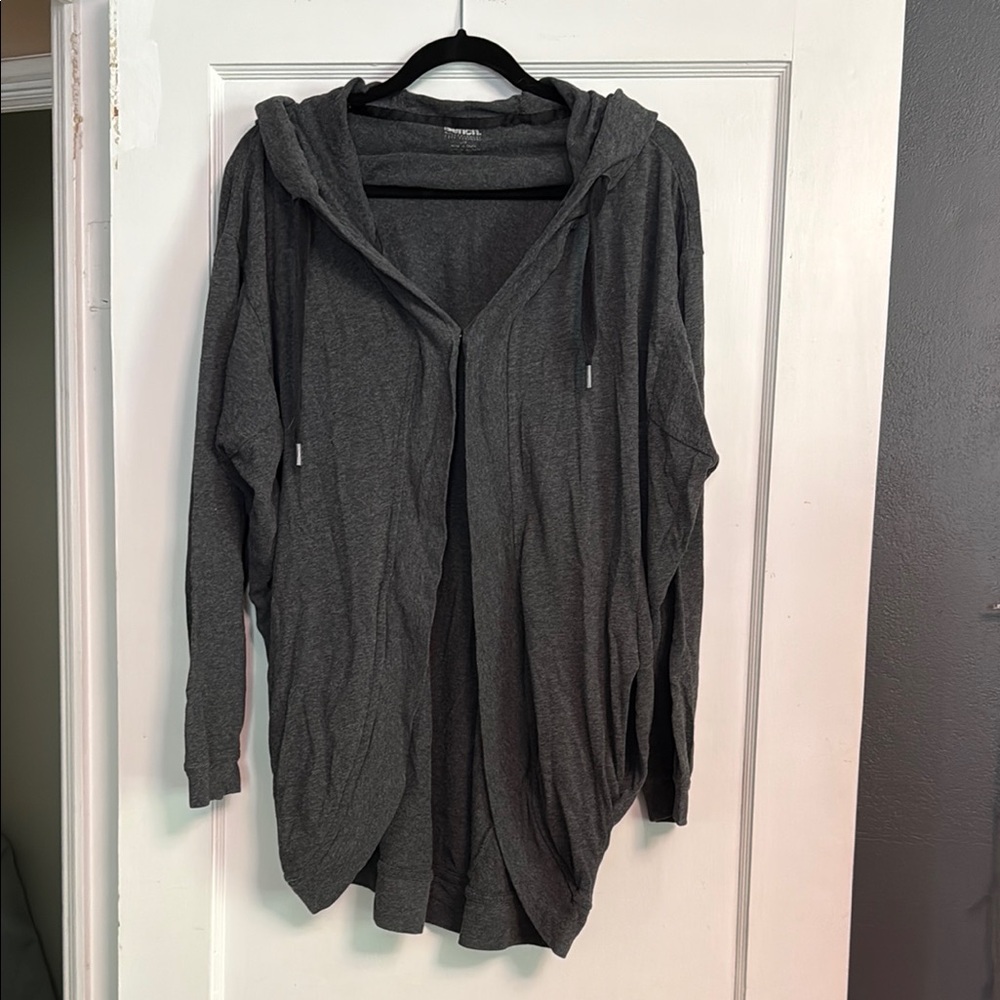 Bench. Gray Hooded Cardigan with Pockets
